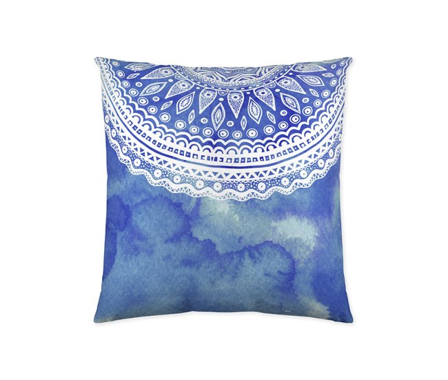 FUNDA DE COJIN VACIO GREEK INDIGO Estampado