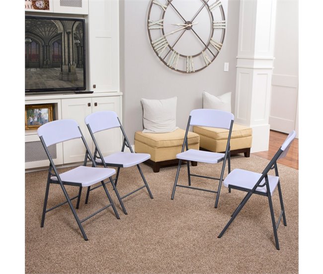 Silla plegable ultrarresistente LIFETIME UV100 Blanco