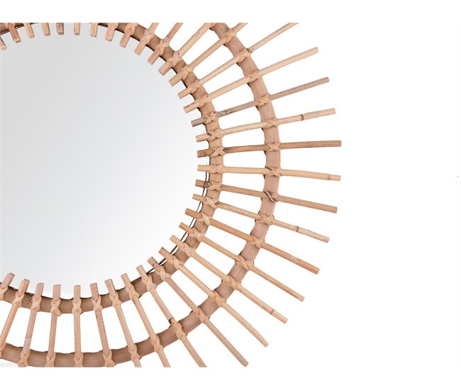 Beliani Espejo decorativo STENEN 76x3 Natural