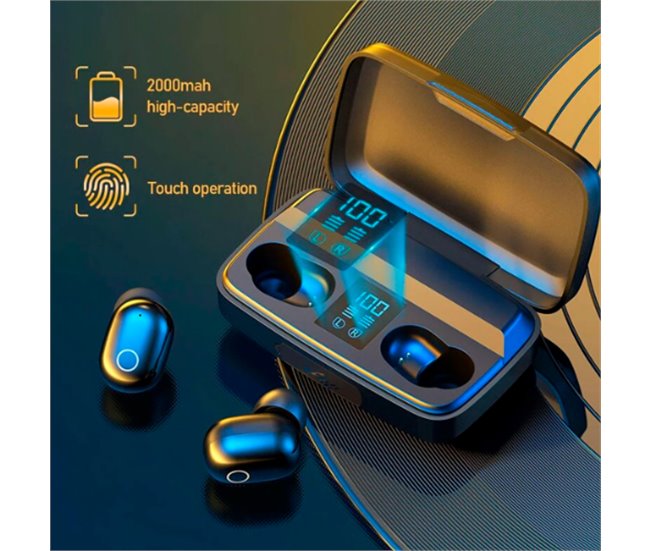 AURA10SNEGRO Auriculares Inalambricos Bluetooth Negro