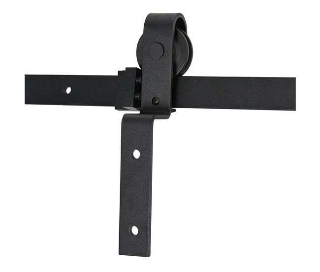 Juego de Herrajes para Puerta Corredera acero al carbono HOMCOM 200 Negro