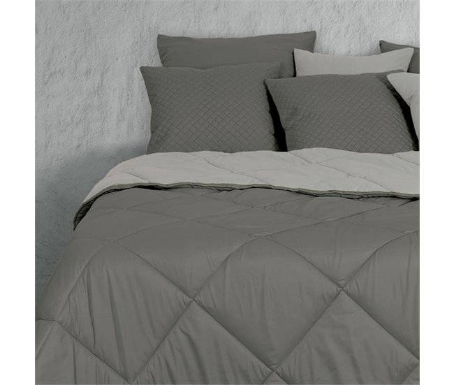 Edredón Dreamura Iro Azul Petróleo Gris