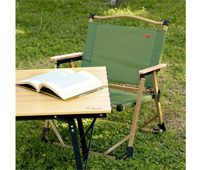 Aktive Silla plegable baja glamping Verde