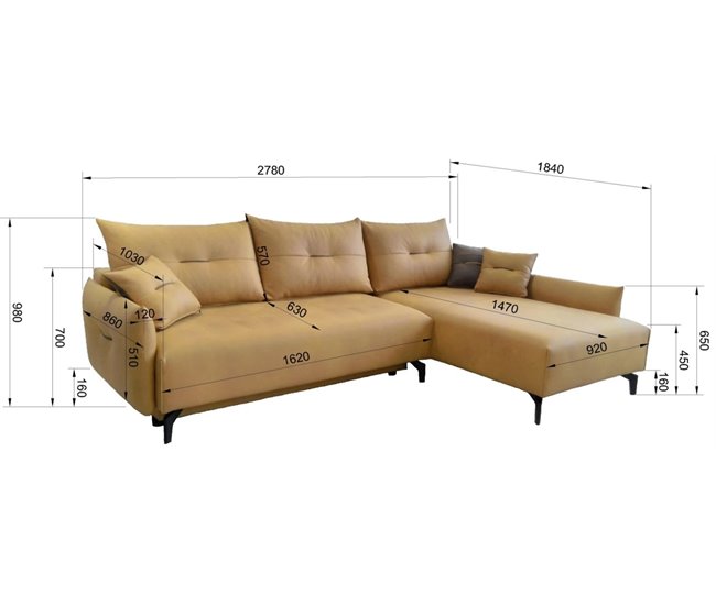 Chaise longue con cama y arcón STOCKHOLM Gris