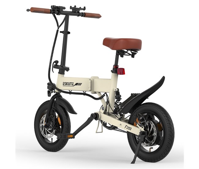 Bicicleta Eléctrica ESKUTE F200 - Neumáticos de 14 Beige