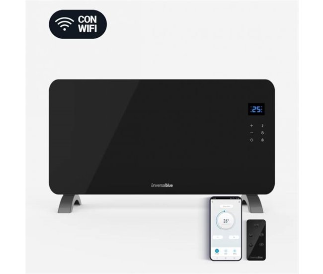 B Panel Calefactor de Cristal W con WiFi | UNIVERSALBLUE Blanco