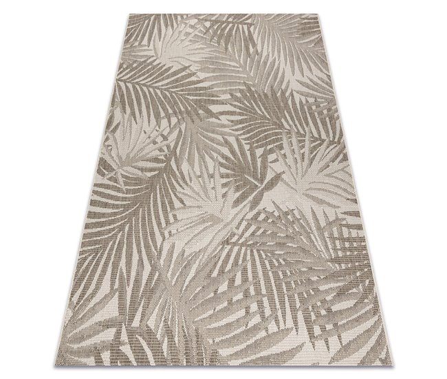 Alfombra de cuerda sisal FLOORLUX 20504 Hojas Selva 60x110 Beige
