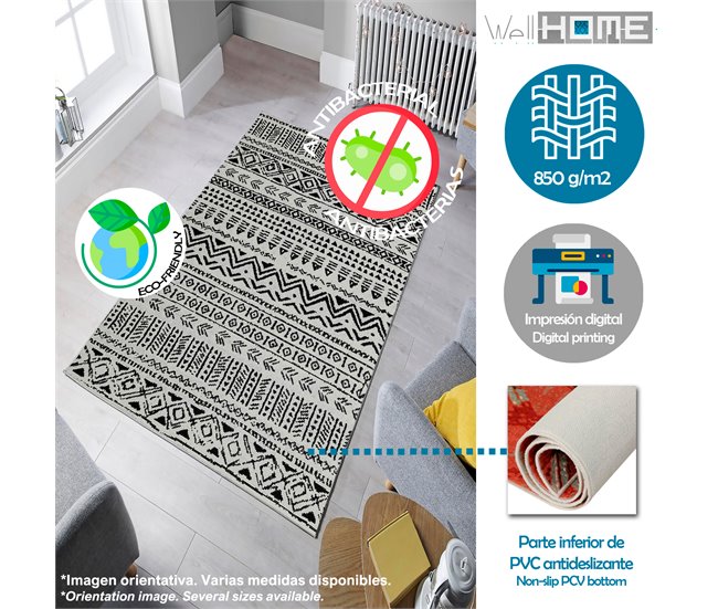 Alfombra De 60 X 100Cm 100x60 Natural