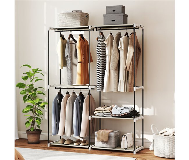 Armario de Ropa Tela no Tejida HOMCOM Crudo