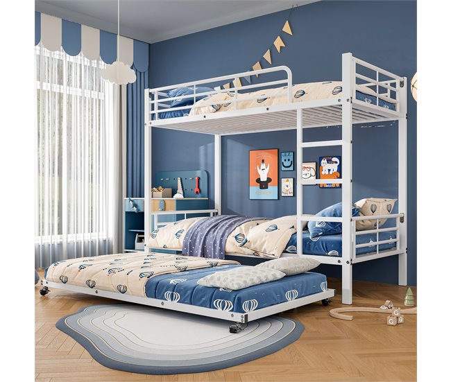 Camas literas 95x204 Blanco