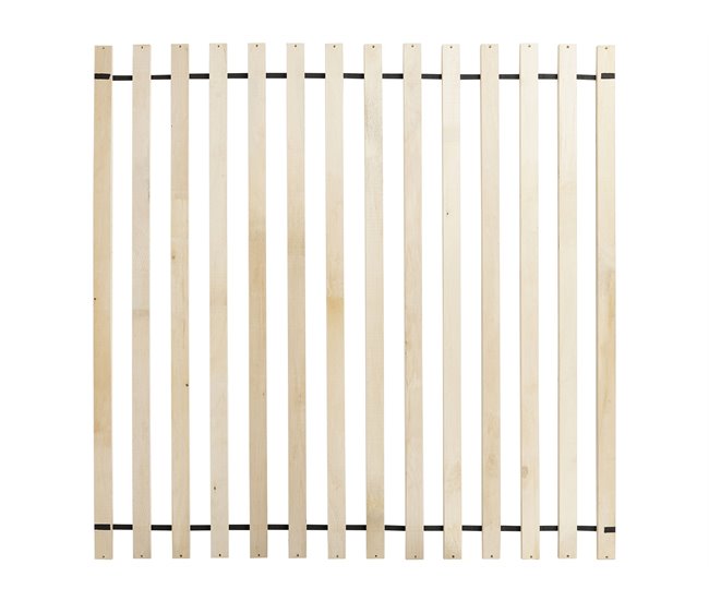 Beliani Cama Madera de caucho BOUSSICOURT 202x210 Marron