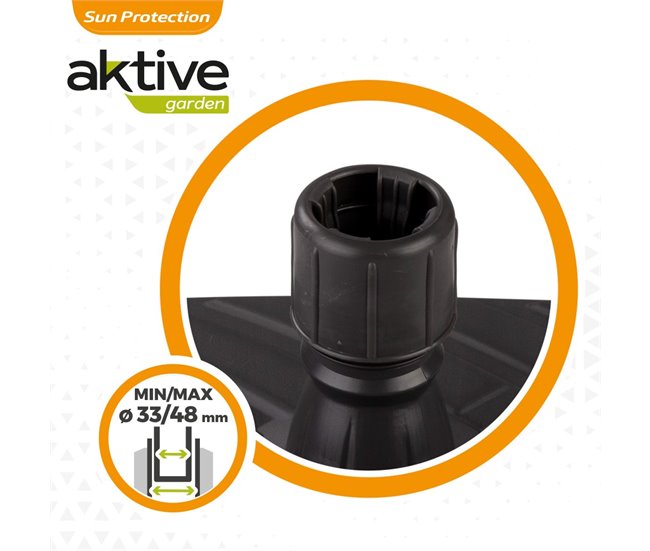 Base para sombrilla cuadrada antracita 33-48 mm Aktive Gris
