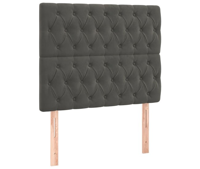 Cama box spring 100x200 Gris Oscuro