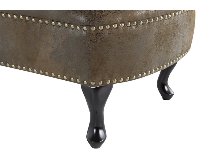 Beliani Chaise longue izquierdo Gamuza sintética NIMES Gris Oscuro