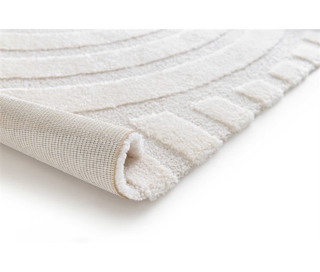Alfombra con relieve de estilo escandinavo SNOWY - ATTICGO 80x150 Blanco