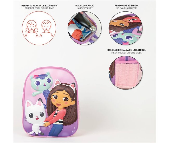 MOCHILA INFANTIL 3D GABBY'S DOLLHOUSE Multicolor