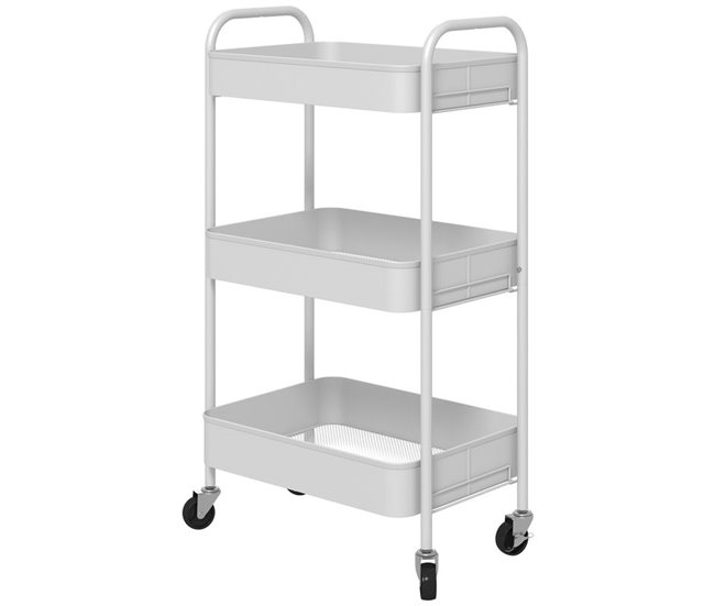 Carrito de Cocina Acero HOMCOM, hogar - cocina Blanco
