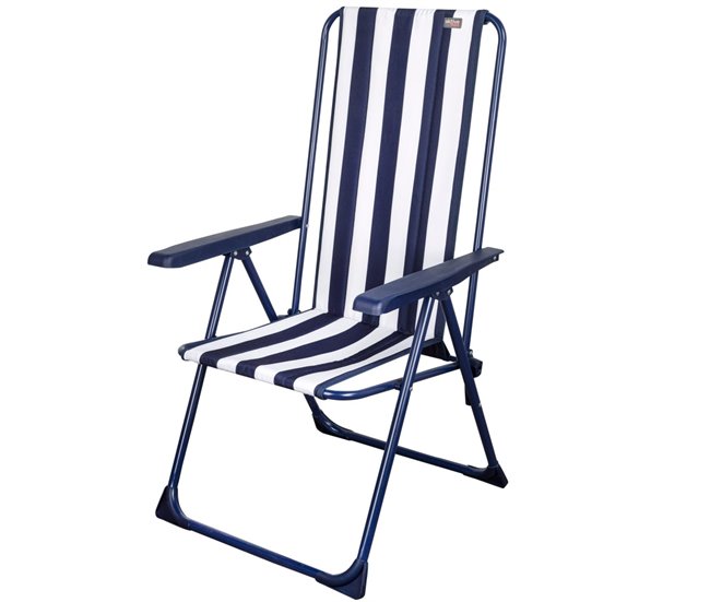 Silla plegable 5 posiciones marinera Aktive Garden Azul