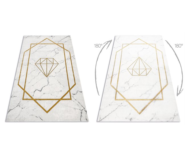 Alfombra EMERALD exclusivo 1019 glamour 180x270 Crema
