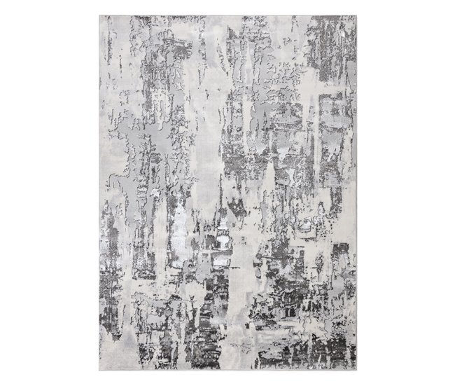 Alfombra LIRA GR579 Abstracta estructural moderna glamour 140x190 Gris