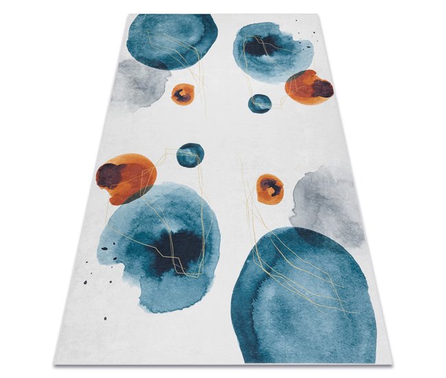 Alfombra lavable ANDRE 1112 Abstracción 160x220 Blanco