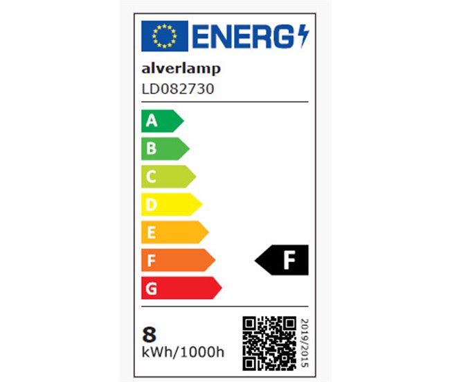 Bombilla led STANDARD 8W E27 3000K marca ALVERLAMP Blanco