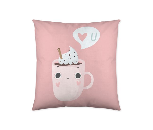 FUNDA DE COJIN VACIO FUNNY CUPS Estampado