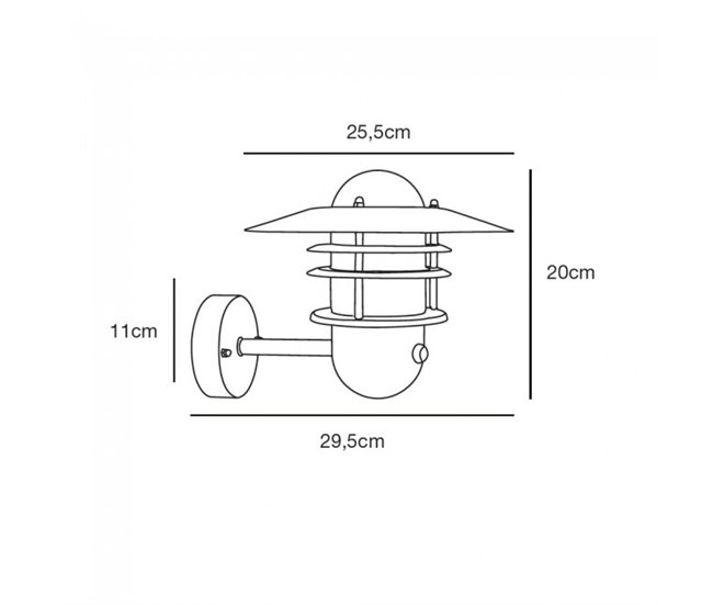 Aplique de exterior con sensor de movimiento Agger Nórdico Gris