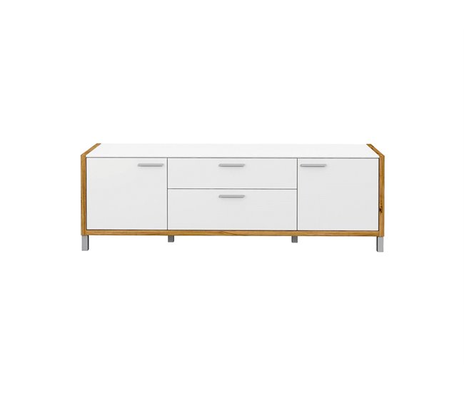 Mueble TV 2 puertas 2 cajones FREETOWN Roble