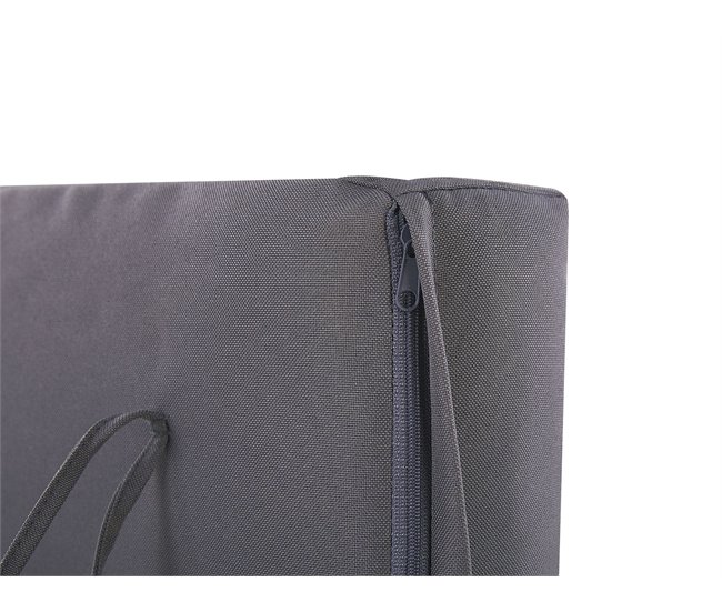 Beliani Conjunto longue Madera de acacia PALLANO Gris Oscuro