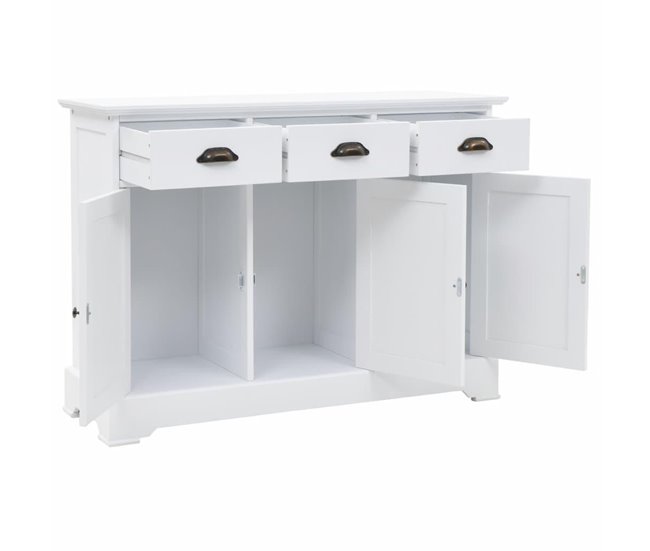 Aparador de puertas MDF madera de pino 4402117 Marron