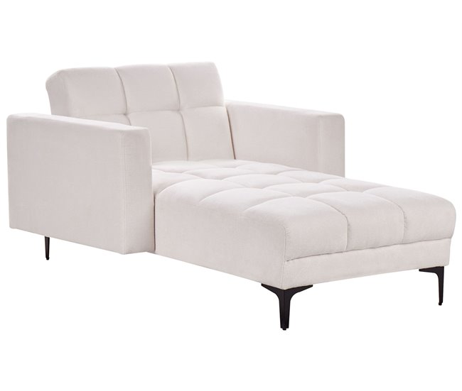 Beliani Chaise longue Poliéster ALNES Beige