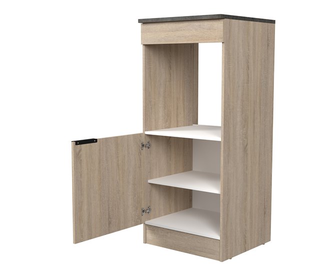 Módulo media columna FUMAY de 60cm para encastar horno Roble