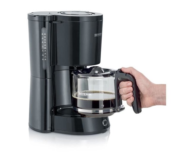 Cafetera de goteo, jarra de cristal 1 L Severin KA 4815 - 1000 W Negro