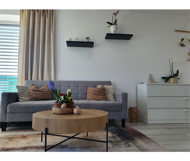 Beliani Sofá de 3 plazas Poliéster VEHKOO Azul