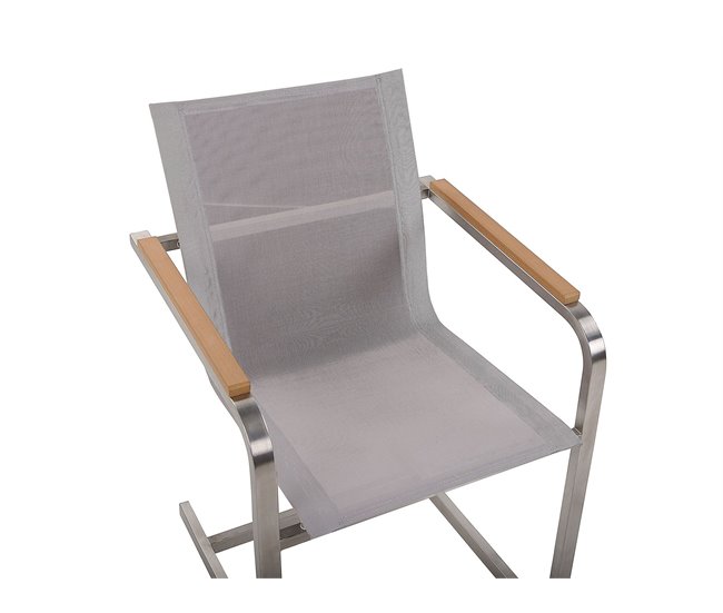 Beliani Conjunto de comedor VALCANETTO/COSOLETO Blanco/ Beige