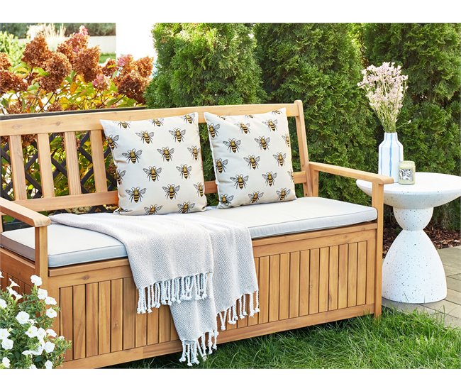 Beliani Cojín de jardín CANNETO 45x45 Beige