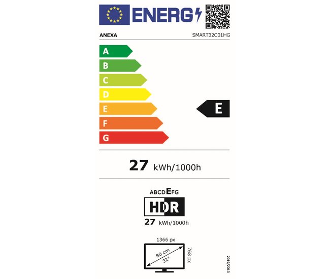 Televisor Smart TV 32 pulgadas - anexa SMART32C01HG Negro/ Gris