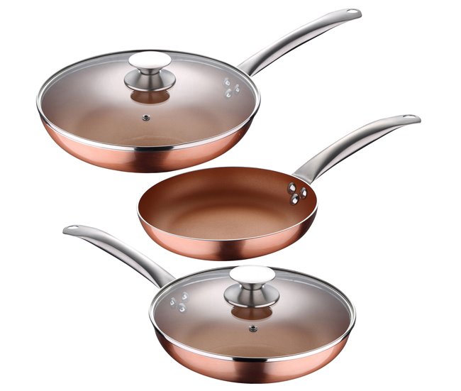 Juego de batería de cocina  5pc en  + 5 sartenes Multicolor