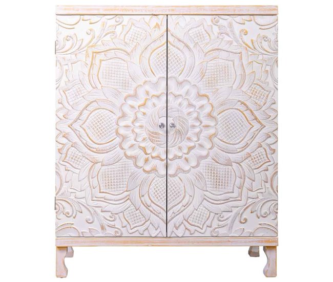 Armario de madera de 2 puertas Blanco