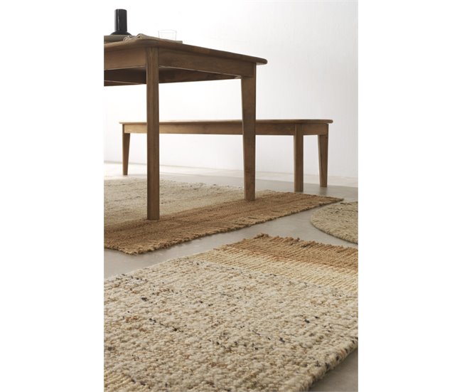 Alfombra de yute/lana 240x180 Natural