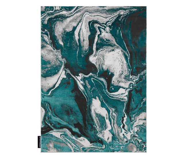 Alfombra DE LUXE moderna 622 Abstracción - Structural 140x190 Verde