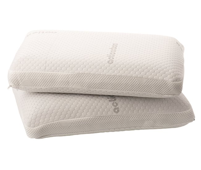 Pack 2 almohadas VISCO CARBONO Blanco