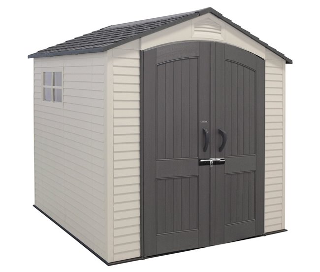 Caseta jardín ultrarresistente con ventana Lifetime uv100 214 Gris