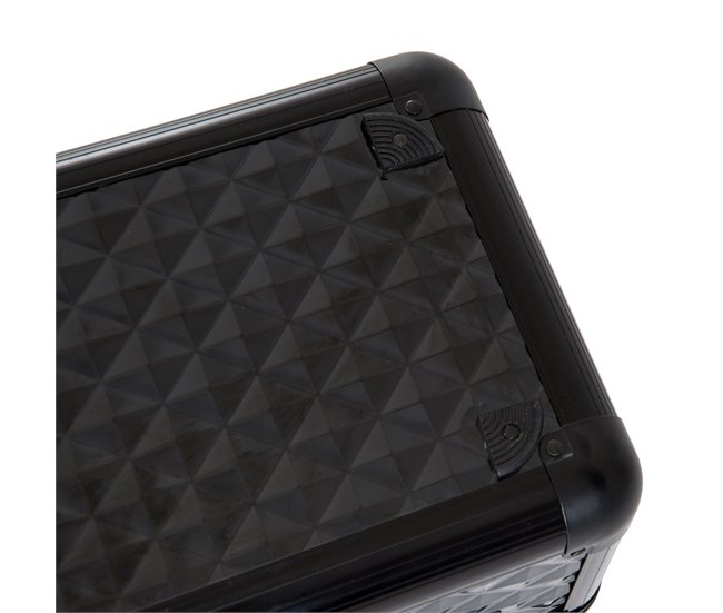 Estuche de Maquillaje Plástico, MDF, metal y aluminio HOMCOM Negro