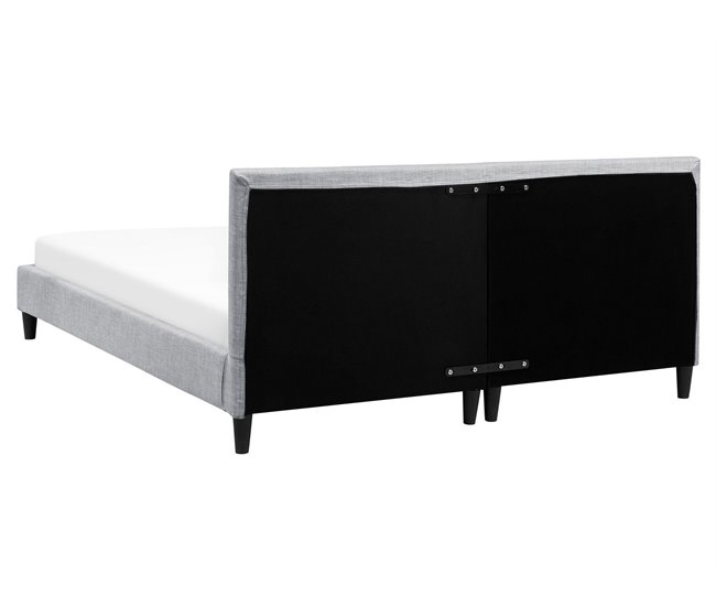 Beliani Cama LED Poliéster FITOU 170x214 Gris Claro