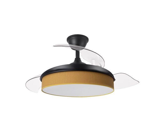 Ventilador De Techo Metal Serie Moda Amarillo