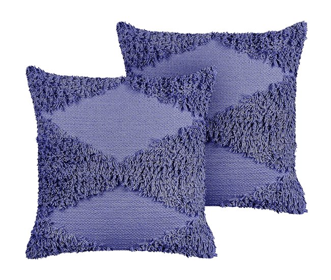 Beliani Cojín decorativo RHOEO 45x45 Azul
