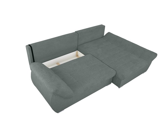 Chaise longue con cama y arcón EDEN Verde