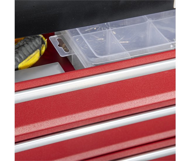 Caja de Herramientas Acero DURHAND Negro/ Rojo